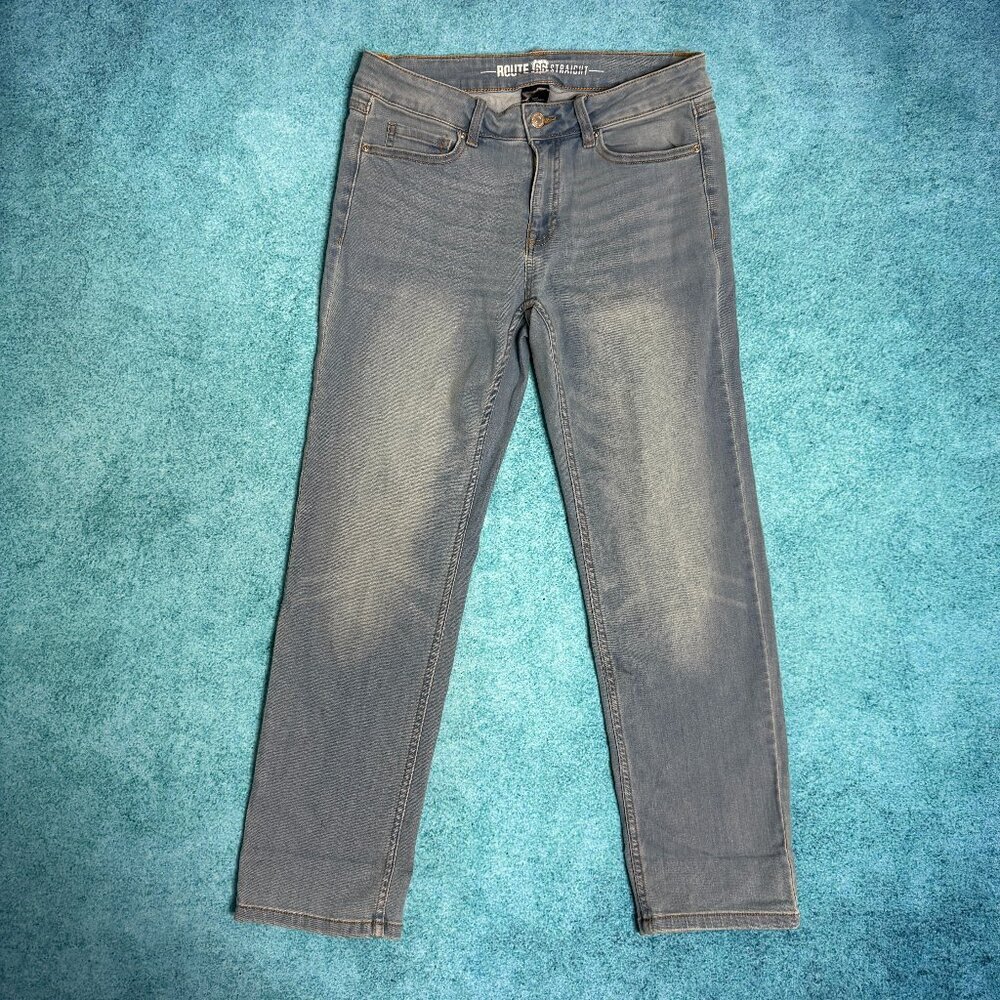 Route 66 Women’s Straight Fit Jeans Sz 10 Blue Denim 30x27 Mid Rise Y2K Style